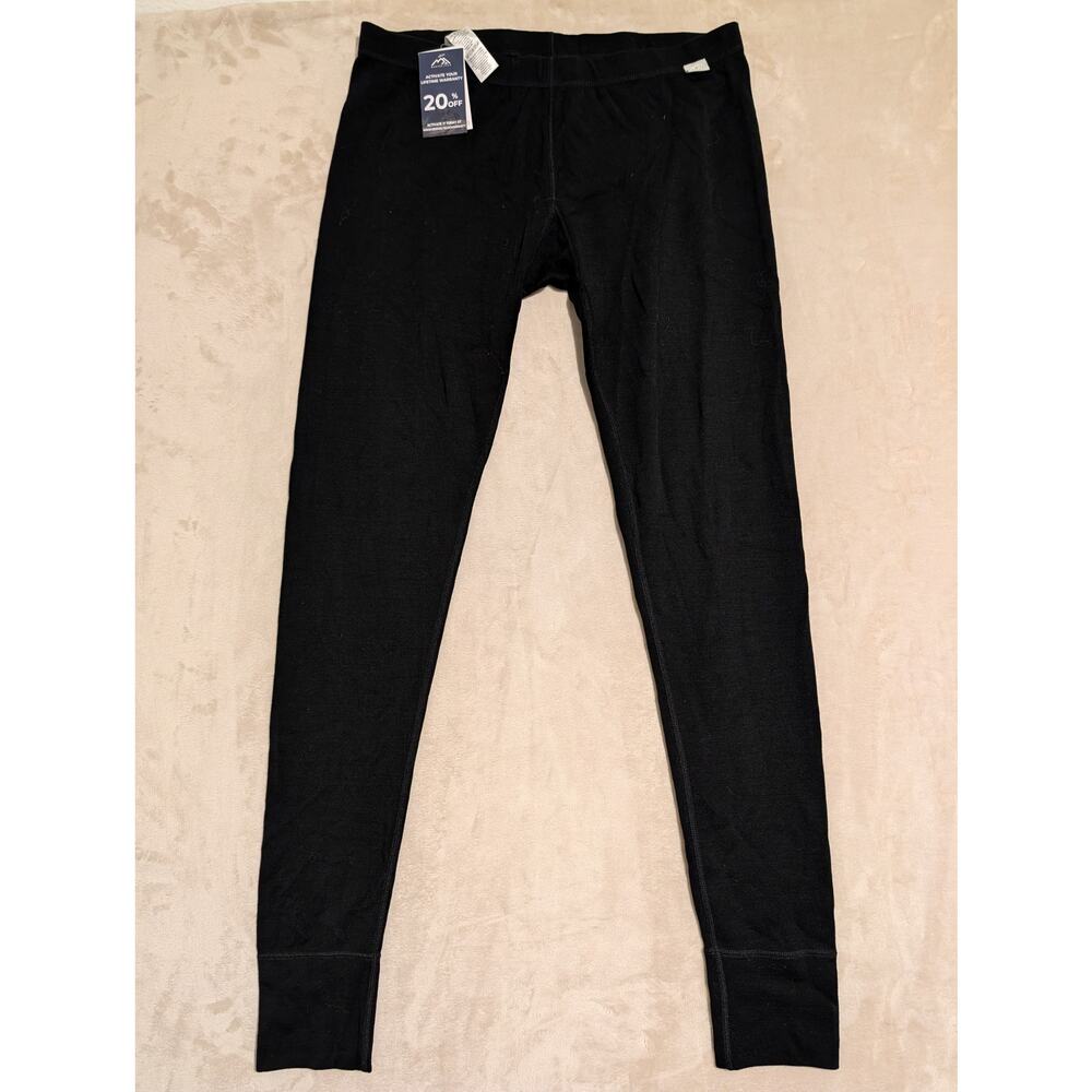 Merino tech Womens XL Merino Wool Pants 320 Heavyweight Base Layer Black NWT